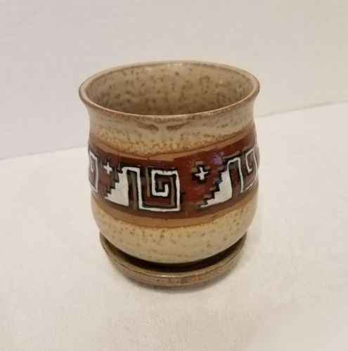 Southwest Native American Indian design Pottery Planter Enesco Japan