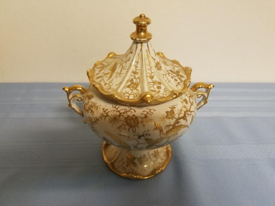 Vintage Lenwile Ardalt Covered Jar/Vase with Lid  ~ Hand Painted ~ Ornate