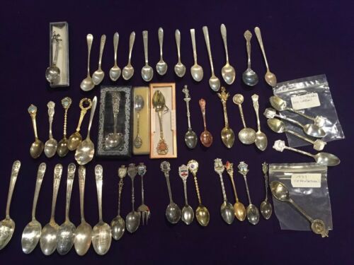 Wonderfull Lot Of 47 Vintage Collector Spoons(4.5-6”) MOST ARE EXCELLENT