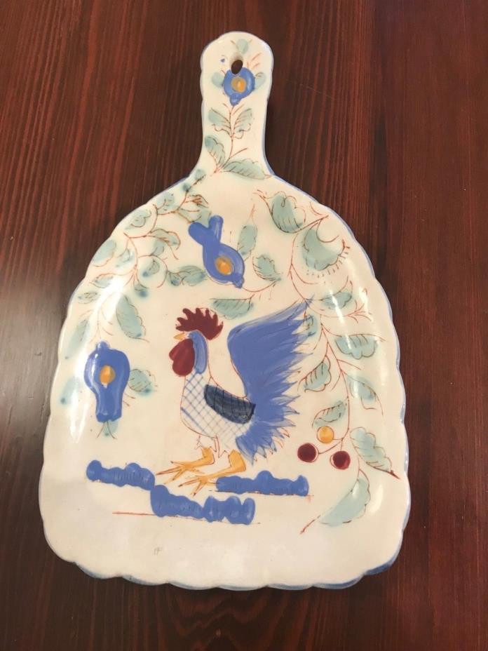 Nasco Japanese Hand Painted Rooster Serving Dish 1940's-50's