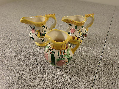 (3) Vintage Small Ceramic Pitchers  -Made in Japan