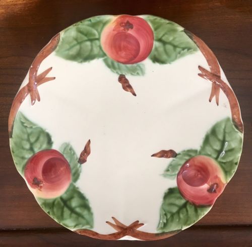 1900’s Antique (6) Choisy le Roi French Majolica Apple Peach Plates France Mint