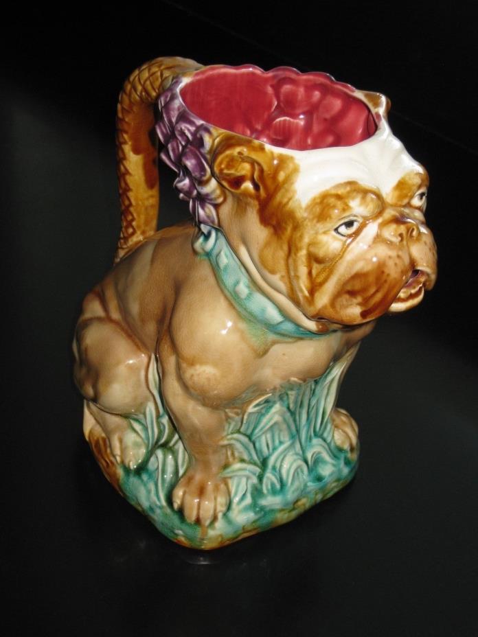 RARE FRIE ONNAING FRENCH BULL DOG  PITCHER