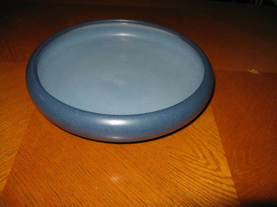Marblehead Pottery Low Bowl Blue With Speckled Blue Interior 10