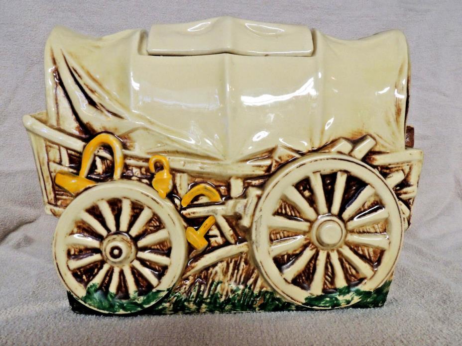 McCoy - 1960's Vintage - COVERED WAGON COOKIE JAR Nice Condition