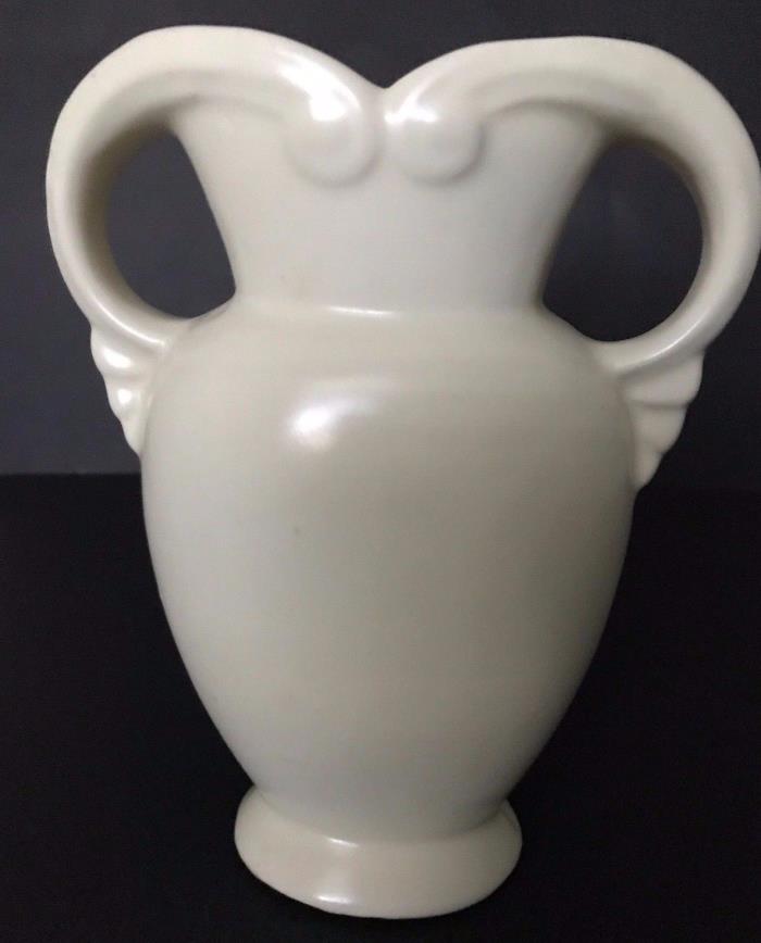 Vintage White Vase McCoy Exquisite Silhouette