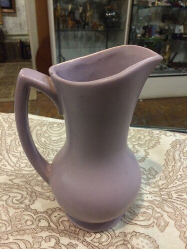 Vintage Mccoy Pitcher Pottery Flowerpot Lavender Vase American Studio Artist