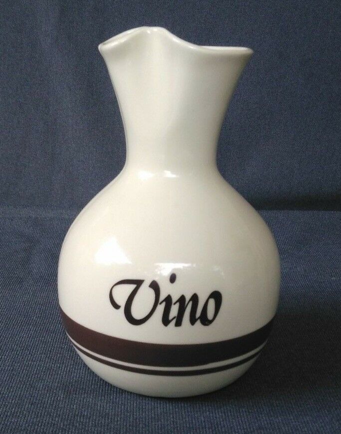 Vintage McCoy Pottery Vino Wine Carafe Decanter Pitcher Brown Bands