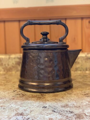 Vintage McCoy Bronze Hammered Tea Kettle Cookie Jar - 1961-67