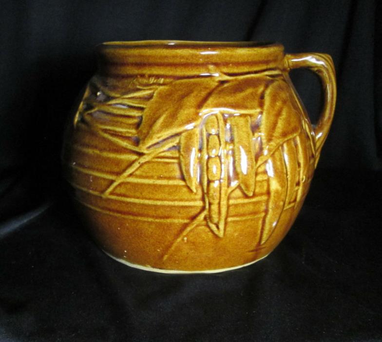 Vintage McCoy Handled Pitcher Planter Brown