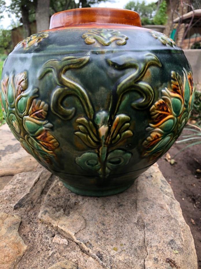 Vintage McCoy Reproduction  Art Deco Pottery Flower Vase Planter Jardiniere