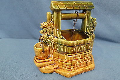 Vintage McCoy Pottery Wishing Well Planter Oh Wishing Well Grant a Wish To Me