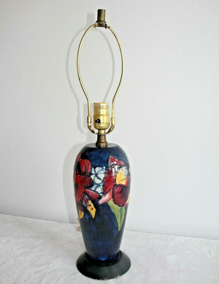 Vintage authentic signed MOORCROFT ceramic lamp base