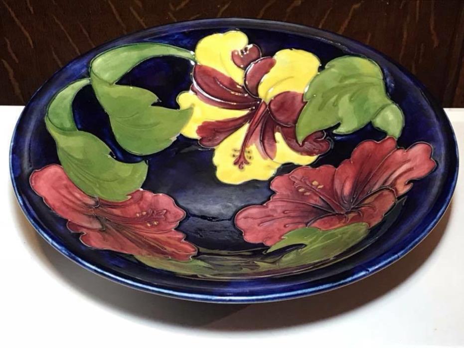 Moorcroft Pottery Hibiscus Bowl Made in England