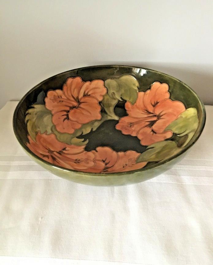 Vintage Moorcroft Fruit Bowl Hibiscus Pattern