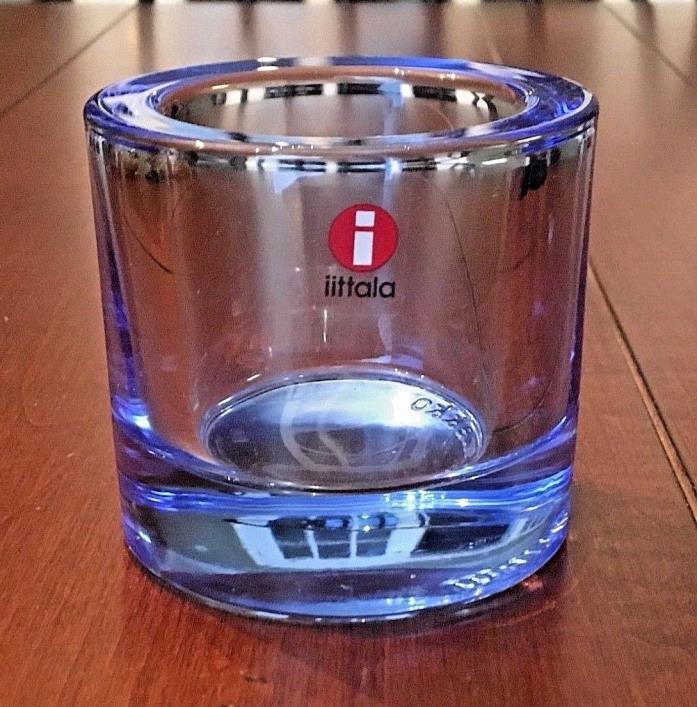 IITTALA Marimekko AQUA BLUE KIVI Votive Tea Light Heikki Orvola Finland