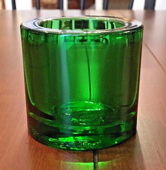 IITTALA Marimekko GREEN (KARTIO) KIVI Votive Tea Light Heikki Orvola Finland