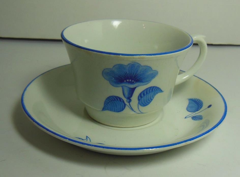 Arabia Finland Soumi White w/ Blue Flowers