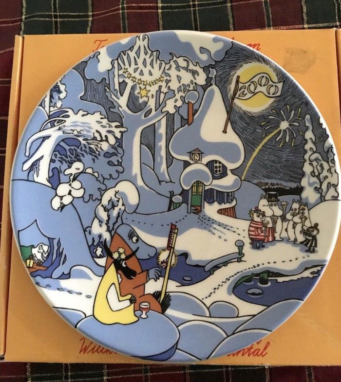 Rare Arabia Finland Moomin Valley 2000 Millennium Plate In Original Box