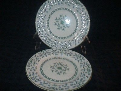 Aynsley Forget Me Not 2 TWO Salad Plates FREE SHIPPING!!