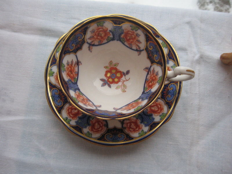 beautiful Cup Saucer porcelain AYNSLEY ENGLAND #A 4856