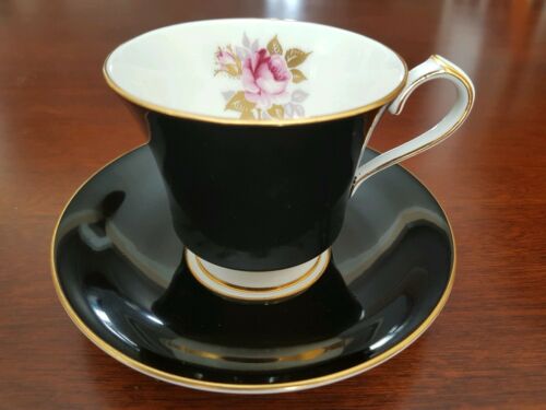 Aynsley black teacup and saucer-no issues