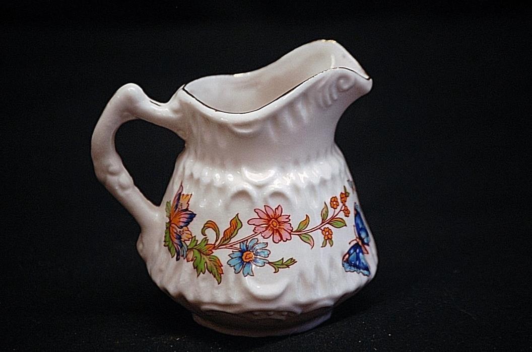 Old Vintage Cottage Garden by Aynsley Mini Creamer Blue Butterfly & Flowers