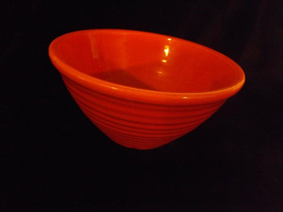 Beautiful Orange Vintage Bauer California Pottery # 12 Ringware Mixing Bowl.