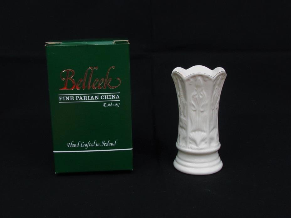 Vintage Belleek Fine Parian China Spill Vase 4