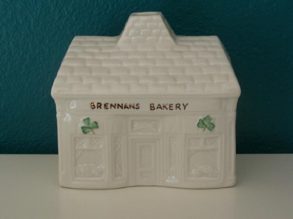 Belleek Irish Village Brennan's Bakery Tea Light Candle Holder