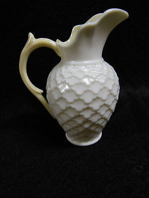 Belleek  Pitcher Jug Porcelain Classic Pattern 6th/ 3rd Green Mark Vintage 1966