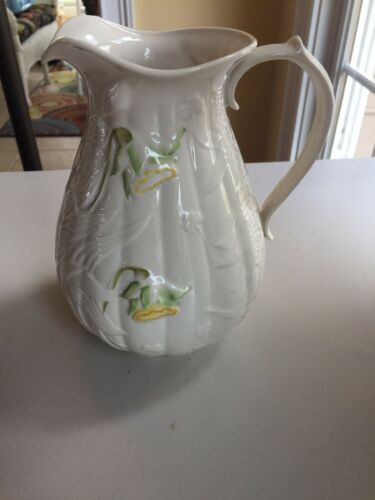 BELLEEK WATER PITCHER MADE IN IRELAND