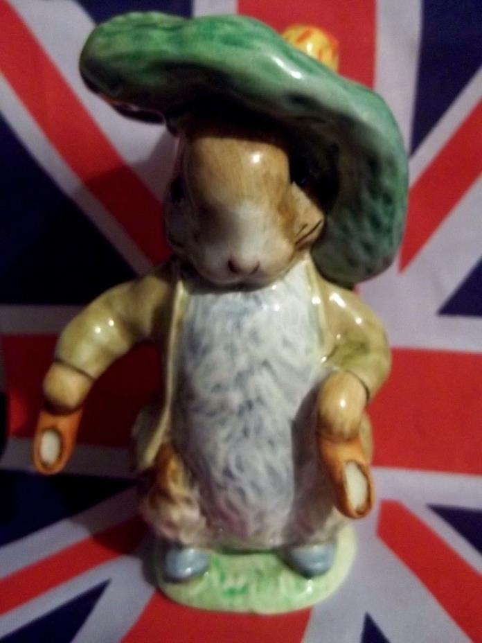 1948 BP1A GOLD CIRCLE BENJAMIN BUNNY EARS SHOES OUT BEATRIX POTTER FIGURINE RARE