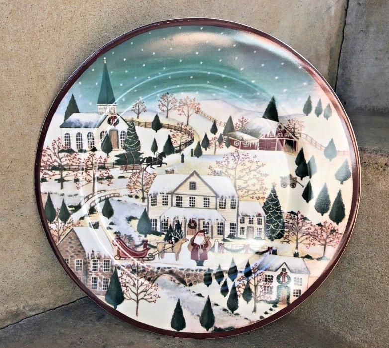 NEW Block Gear Father Christmas Holiday Round Serving Platter 12