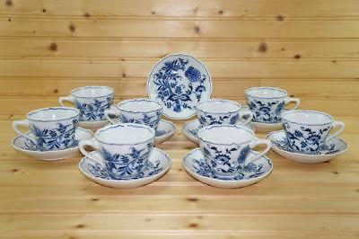 Blue Danube BLUE DANUBE (8) Cups & (9) Saucers | Japan