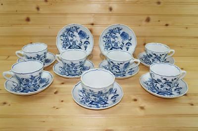 Blue Danube BLUE DANUBE (7) Cups & (9) Saucers | Japan