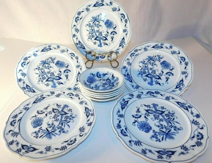 VINTAGE Blue Danube - 10 Pcs - 5 Salad Lunch Plates 5  Fruit Dessert  Bowls