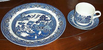 NEW Blue Willow 3 Pc Setting Churchill  England (Plate Cup&Saucer) Three avail