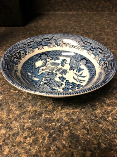 Churchill (England) Blue Willow Cereal Bowls