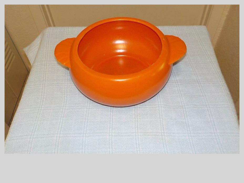 Vintage California Pottery Orange  Casserole Dish