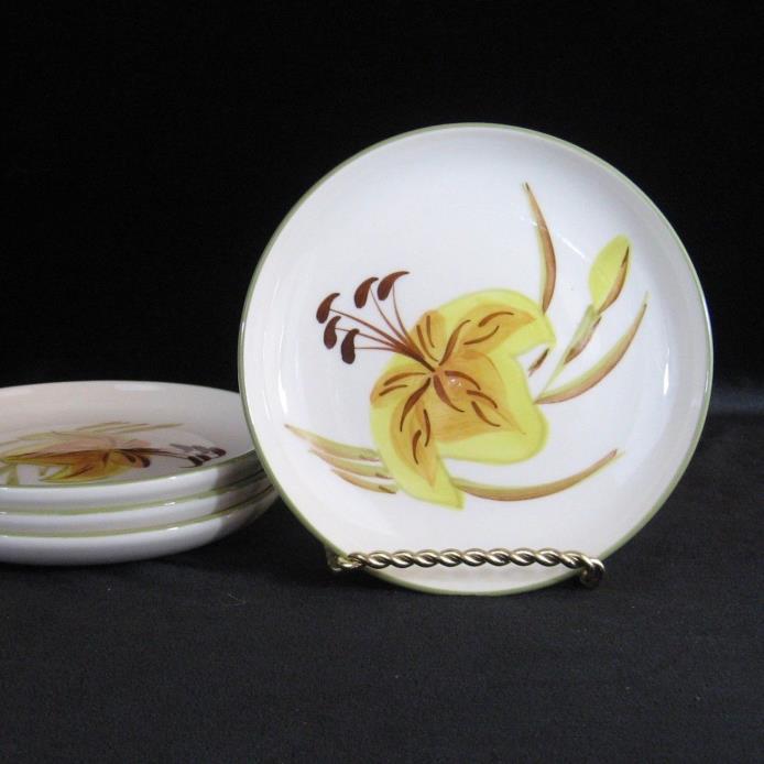 4 Winfield Tiger Lily Bread Plates California Pottery Mid Century Modern MCM VTG