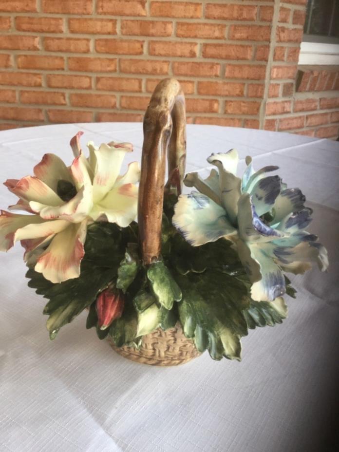 Capodimonte N and Crown Flower Basket