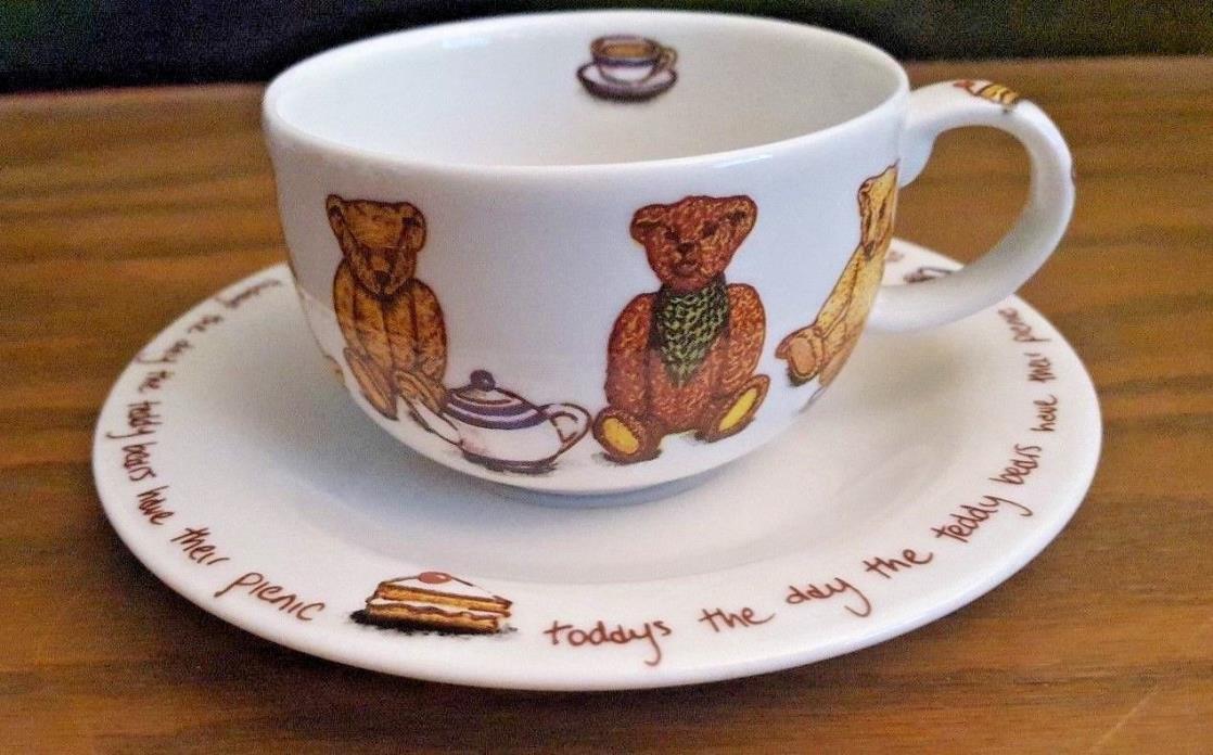 Cardew TEDDY BEAR Cup & Saucer Paul Cardew Cup Ted Tea Coffee