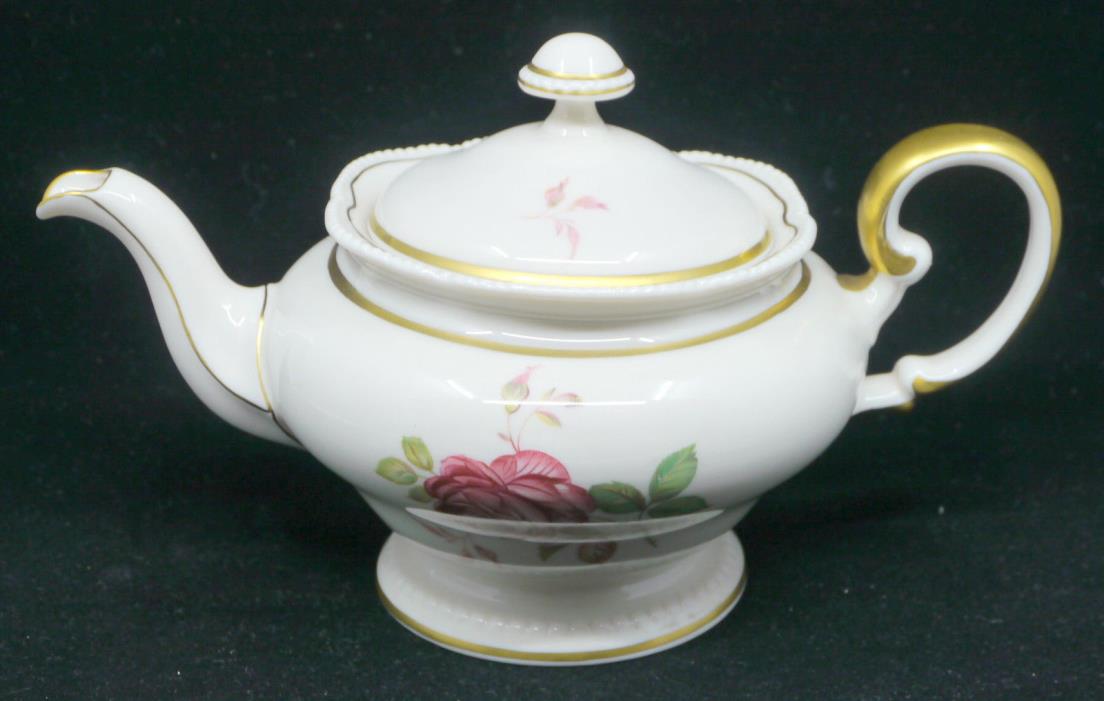 VINTAGE CASTLETON CHINA DOLLY MADISON PATTERN TEAPOT, TEA POT, ROSE DECOR