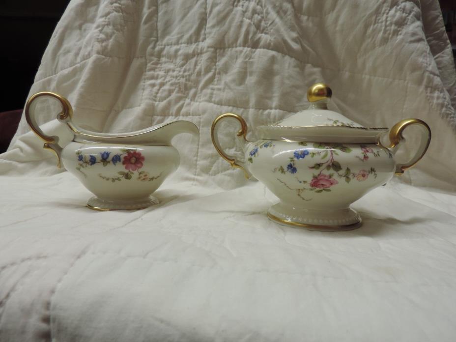 Castleton SUNNYVALE Sugar Bowl with Lid and Creamer GREAT CONDITION