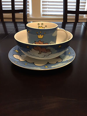 Studio Nova Porcelain Dare to Bear Plate, Bowl & Mug Set Baby Shower Gift Teddy