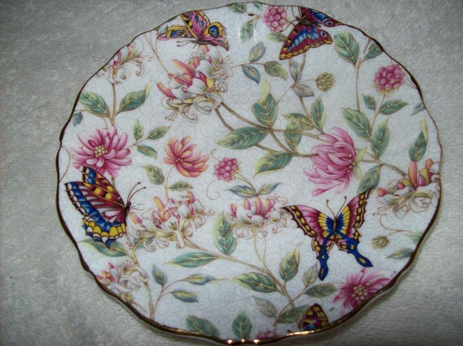 VINTAGE Old Royal Bone China Teacup  SAUCER ONLY Butterfly Chintz