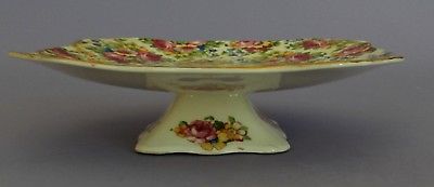 Chintz in Perfect Condition Maple Ware Made in Japan Pedestal Cake Plate   G