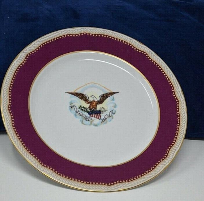 White House Abraham Lincoln China DINNER & SALAD/DESSERT PLATE  Gold  Woodmere