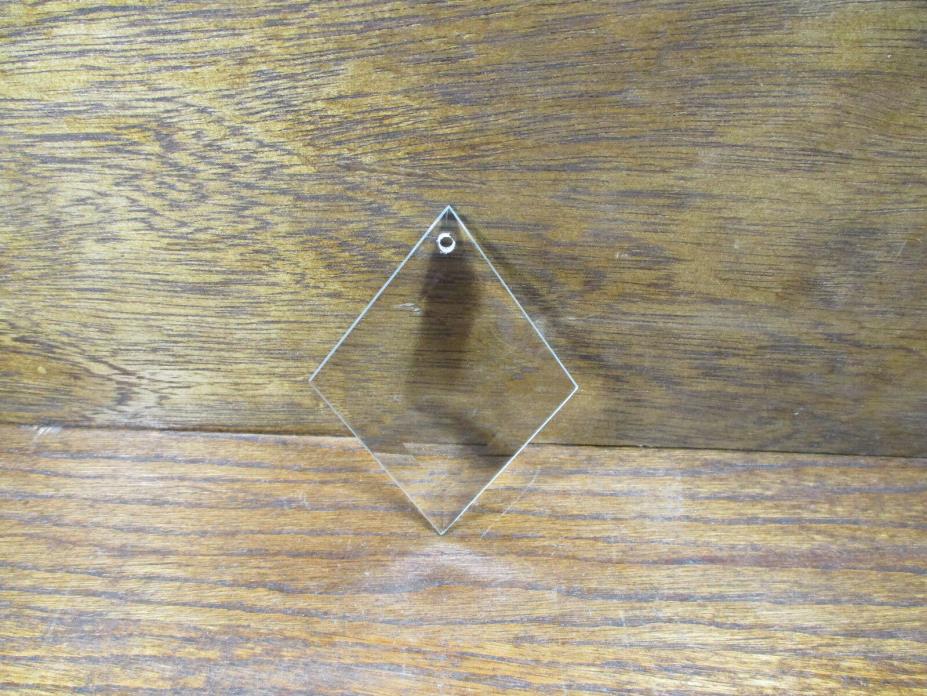 Diamond Beveled Clear Glass W/Hole Craft Windchime 2 3/4
